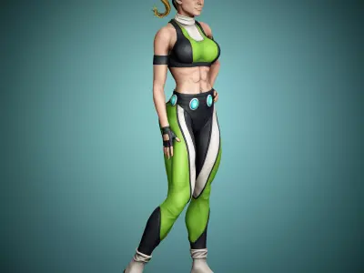 Sonya Blade from Mortal Kombat 3D print model