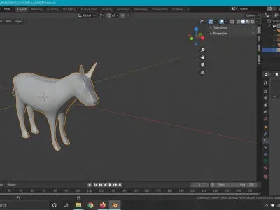 Donkey horse Free 3D model