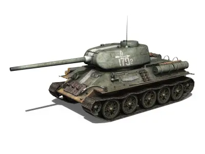 T-34 85 - Soviet medium tank - 170 3D model