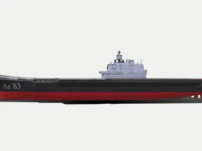 Aircraft Carrier Low-poly PBR Low-poly 3D model