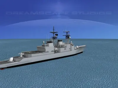 Spruance Class DD982 USS Nicholson 3D model