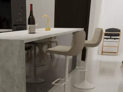 Bar Stool Linea Bobby 3D model