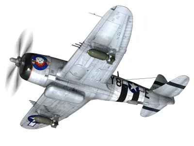 Republic P-47D Thunderbolt - Elsie 3D model