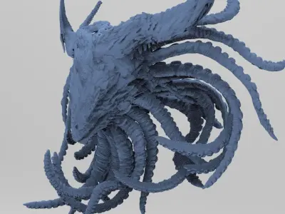 Cthulhu Squid monster collection 1  3D model