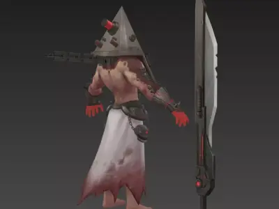 Three Horned King Low-poly 3D model