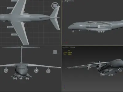 Xian Y-20 Transport Aircraft 3D model