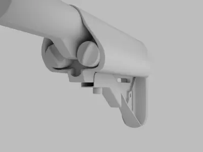 Assault rifle Stock Free 3D model