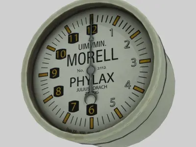WW1 aircraft Tachometer Low-poly 3D model