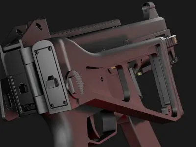 UMP-9 gun Low-poly 3D model