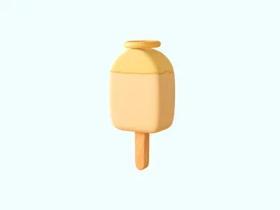 LowPoly Kawaii Angel Ice Cream Low-poly 3D model