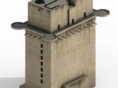 L Tower Augarten Low-poly 3D model