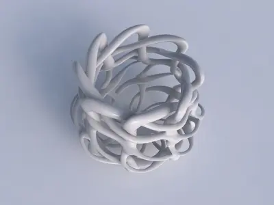 Bowl cylindrical with interlacing lattice wide middle 2 3D model