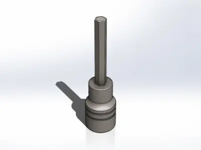 Soquete Longo Allen Long Socket 7-32 Pol 3D model