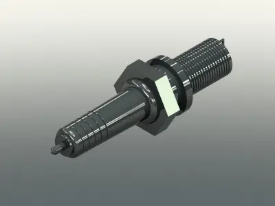 Spark plug of a petrol engine 3D model