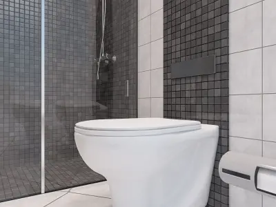 Modern Bathroom Scene 3D model get