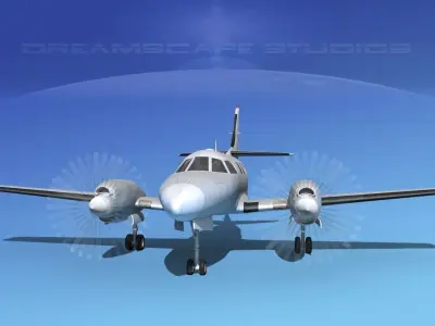 Swearingen SA226-T Merlin III Bare Metal 3D model