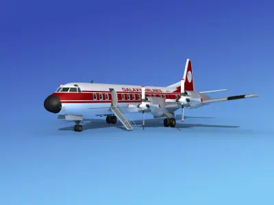 Lockheed L-188 Electra HP Galaxy  3D model