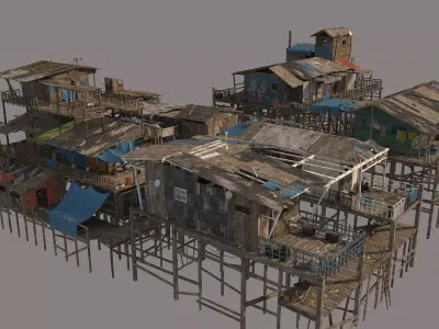 Shanty town 3D model