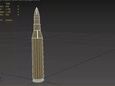 65x68mm Ammo Low-poly 3D model