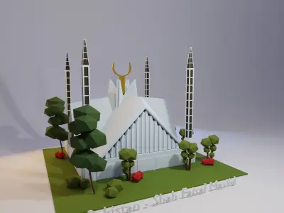 Landmarks of the world P - Q Low-poly 3D model