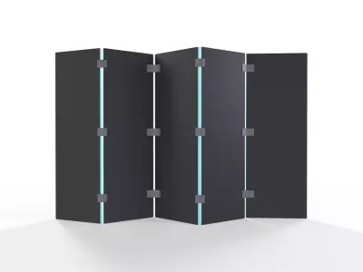 SCI-FI MODULAR ROOM DIVIDER PANEL Low-poly 3D model