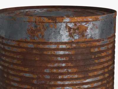 Tin Can v4 Rust Low-poly 3D model
