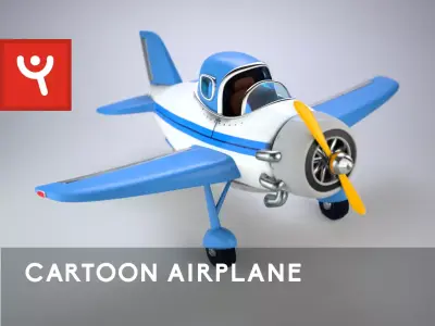 Airplane Cartoon Toy 3D model