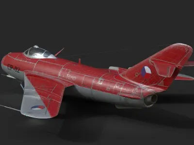 mig-17 Czech Low-poly 3D model