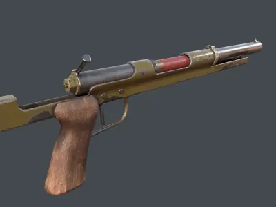 12 gauge profile shotgun Low-poly 3D model