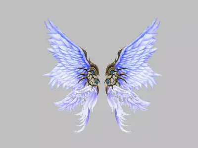 Purple2 Wing Low-poly 3D model