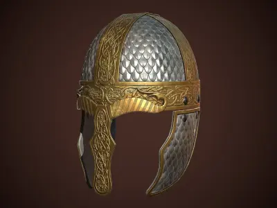 Viking Helmet 02 Low-poly 3D model