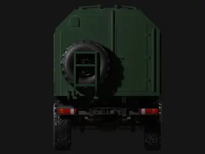 Ural Truck Low-poly 3D model