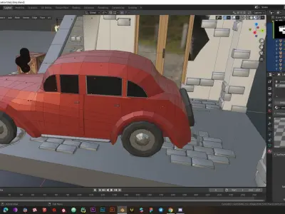 Low-poly italy installation Low-poly 3D model