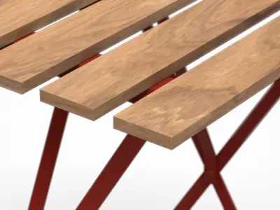 TARNO table red Low-poly 3D model