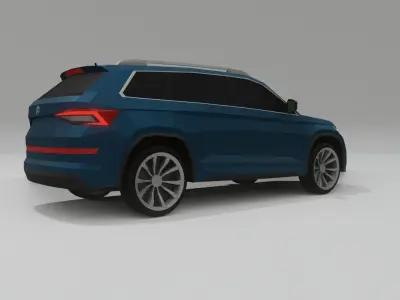 Skoda Kodiaq low poly 3D model Low-poly 3D model