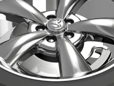 Mopar Dodge Challenger wheel 3D model