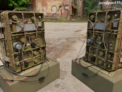 Radio Receiver And Transmitter BC - 1306 Low-poly 3D model