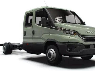 Iveco Daily Crew Cab L5 Chassis 2024 3D model