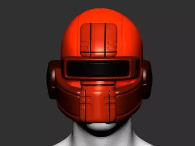 helmet high poly sculpt 3d printable ver 7 3D model 3D model 215