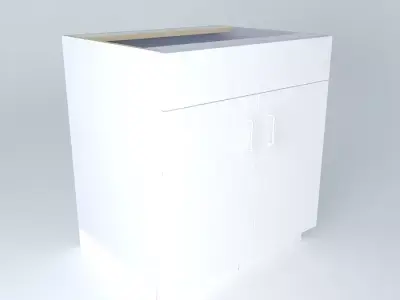 S2D1FDHC cabinet with wooden top Free 3D model