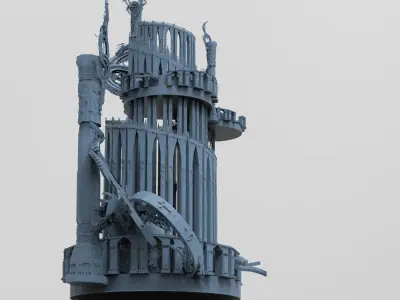 Final Fantasy Floating island time garden 8 3D model