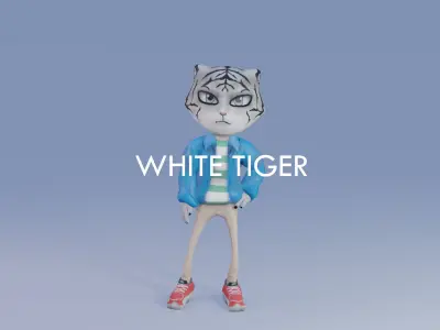 Low Poly Stylish Animal - Wildcat Pack Free low-poly 3D model