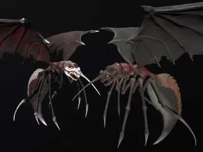 Moskit insect Low-poly 3D model