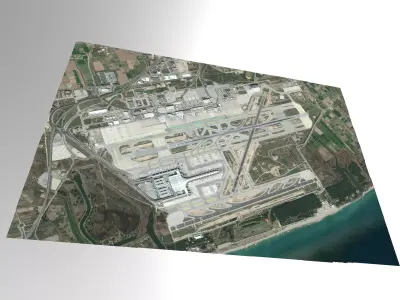 Barcelona International Airport Spain Free 3D model