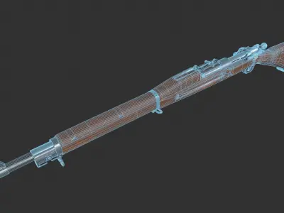 M1903 Springfield Rifle Low-poly 3D model