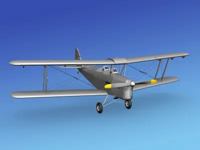 Dehavilland DH82 Tiger Moth VBM 3D model