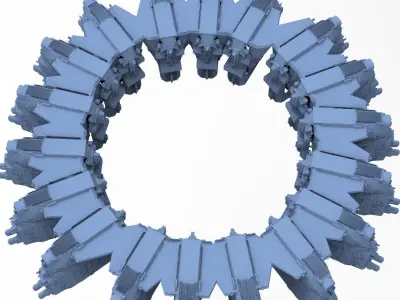 Sci-Fi dark Platforms 2 3D model