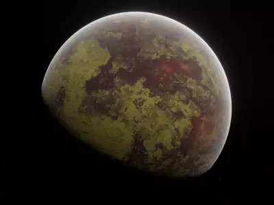 Planet Space Ready to game  Low-poly 3D model 7
