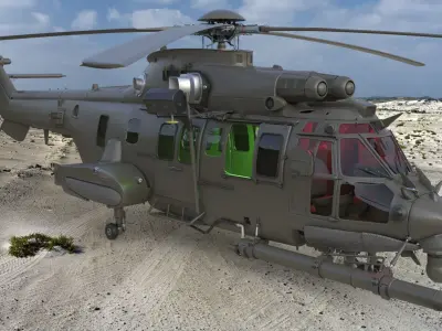 Eurocopter EC 725 High Detail 3ds max Vray 3D model