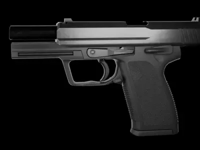 HK USP9mm Handgun Low-poly 3D model
